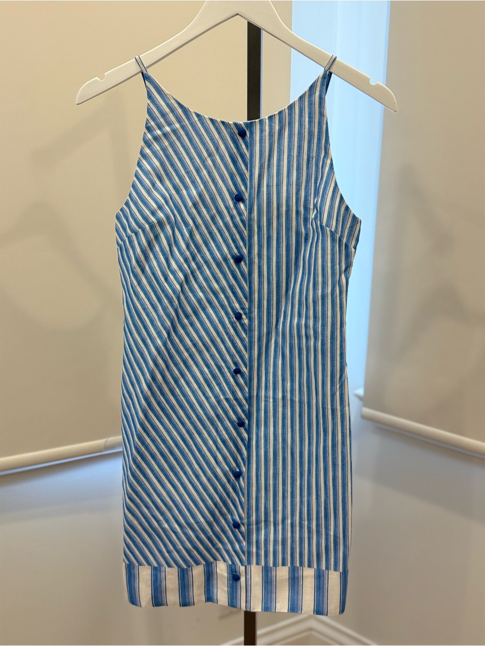 Anna Cate Primm Stripe Mini Dress - Italian Blue